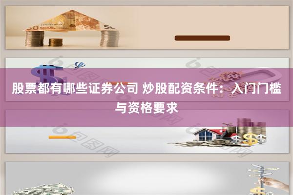 股票都有哪些证券公司 炒股配资条件：入门门槛与资格要求